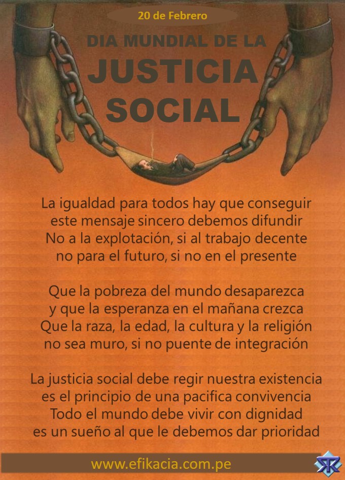 DIA MUNDIAL DE LA JUSTICIA SOCIAL